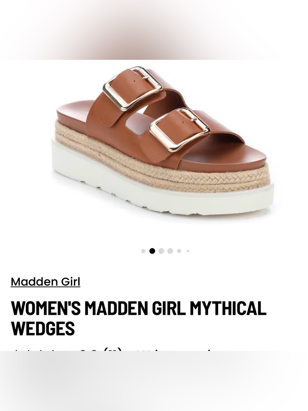 Madden Girl Brown Double-Buckle Espadrille Platform Sandal